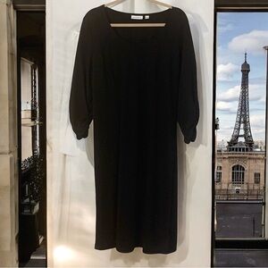 Susan Graver Black Ponté Knit Dress-Large NWOT